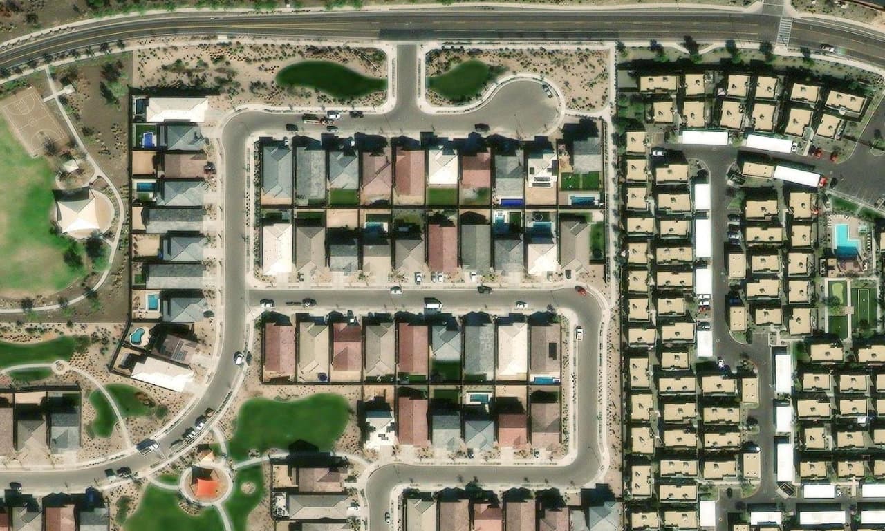 Aerial view centered on 20408 E ROSA RD QUEEN CREEK, AZ 85142