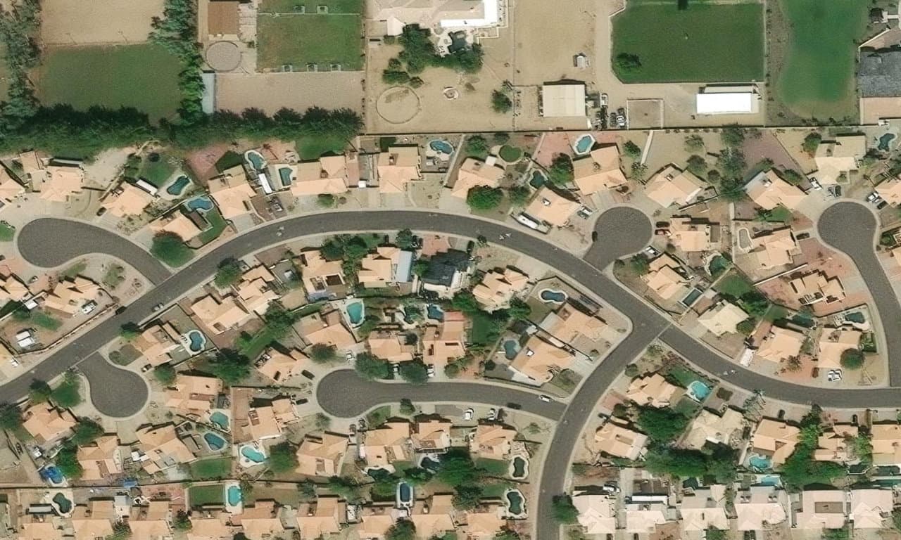 Aerial view centered on 7725 W CROCUS DR PEORIA, AZ 85381