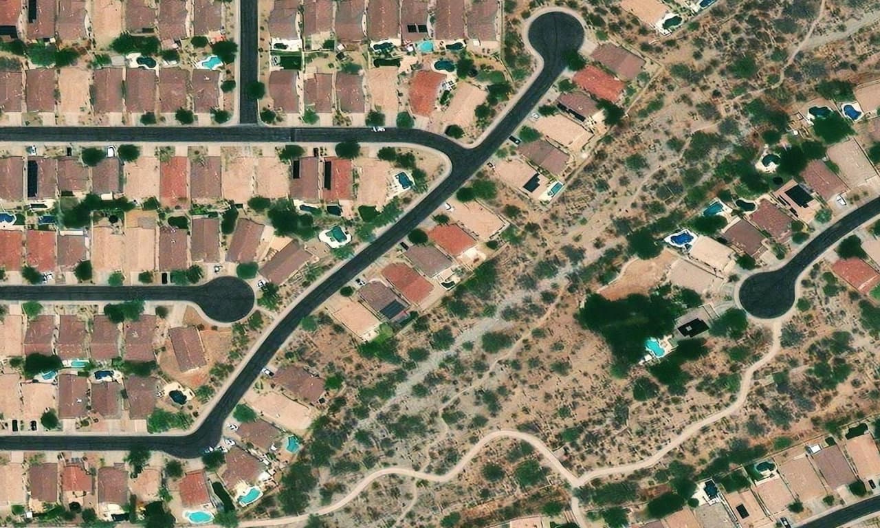 Aerial view centered on 15137 N 102ND WAY SCOTTSDALE, AZ 85255