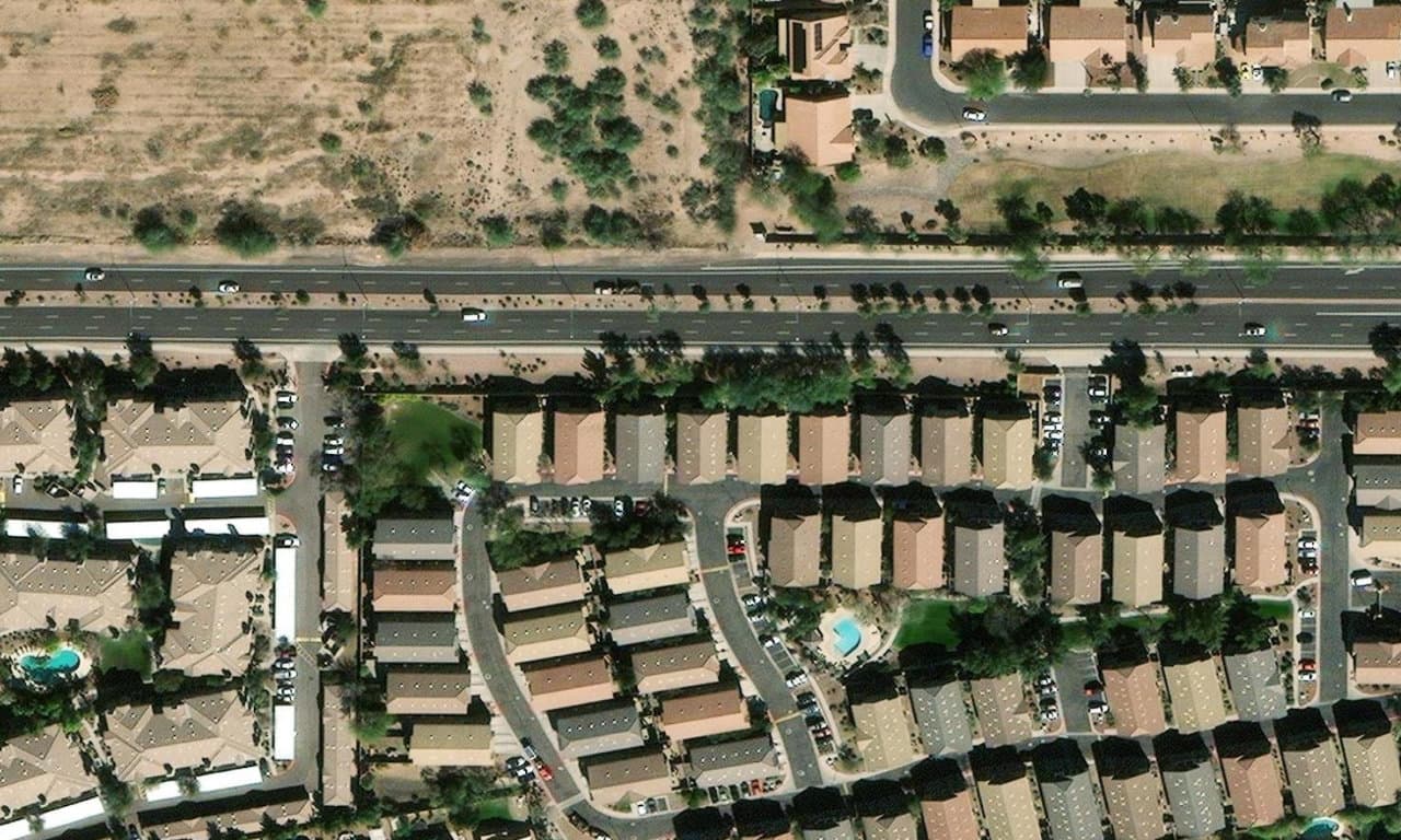 Aerial view centered on 2024 S BALDWIN 36 MESA, AZ 85209