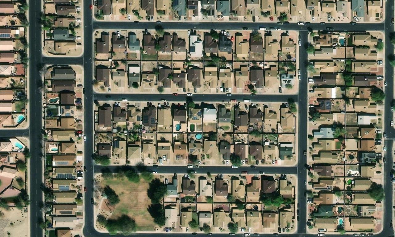 Aerial view centered on 11821 W BLOOMFIELD RD EL MIRAGE, AZ 85335
