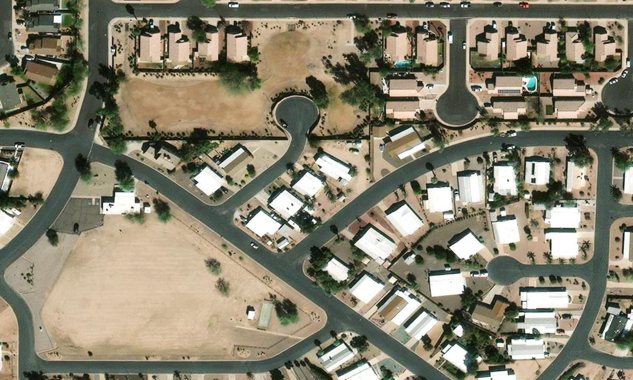 Aerial view centered on 605 S 86TH PL MESA, AZ 85208