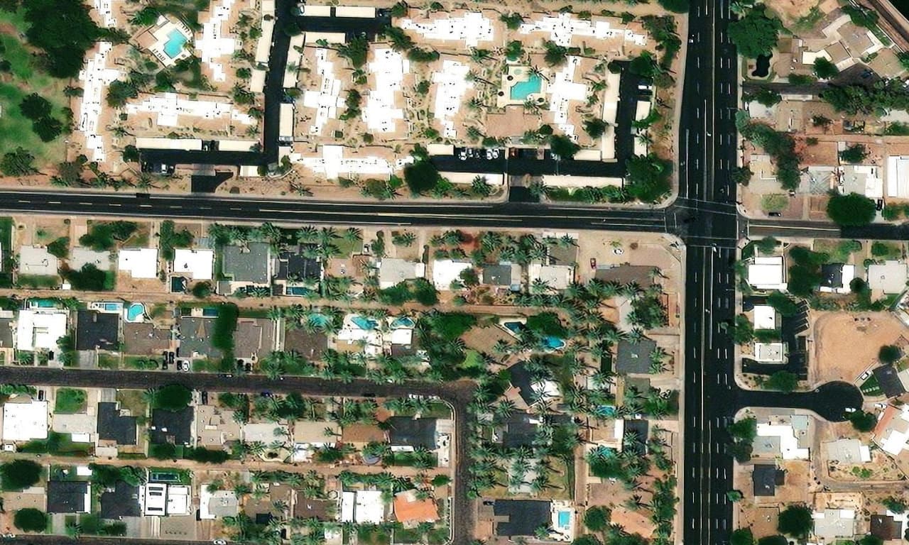 Aerial view centered on 4317 E CAMPBELL AVE PHOENIX, AZ 85018