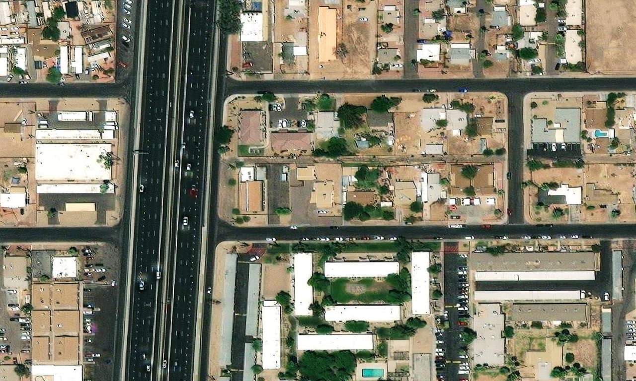 Aerial view centered on 2426 W HAZELWOOD ST PHOENIX, AZ 85015