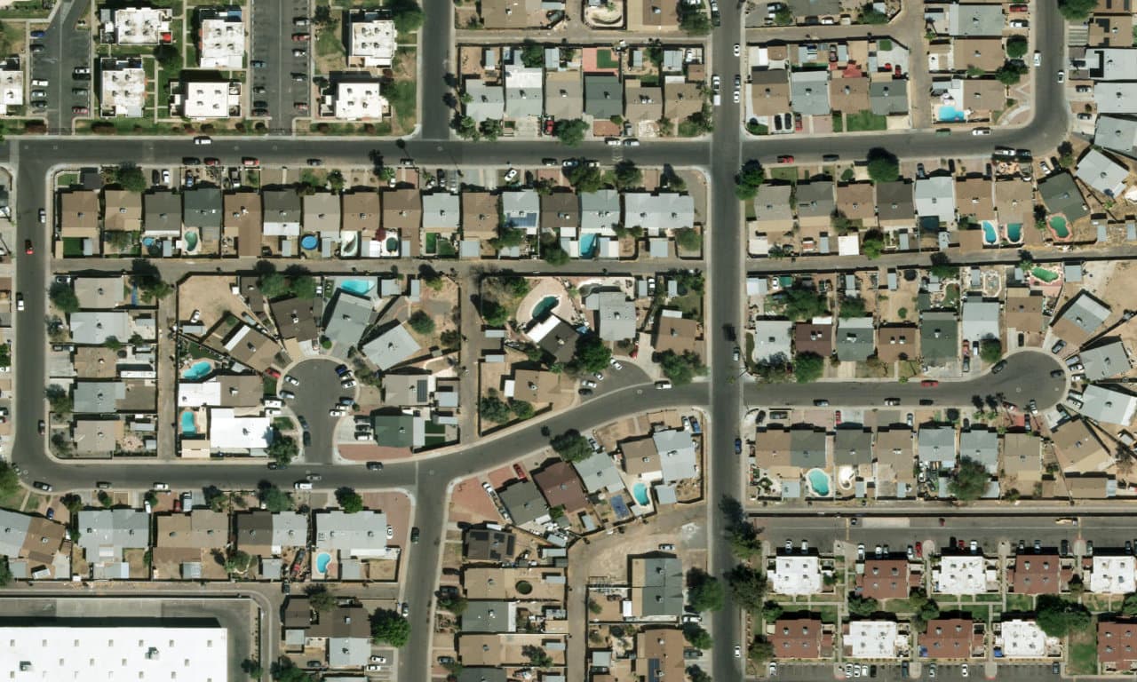 Aerial view centered on 4144 W PASADENA AVE PHOENIX, AZ 85019