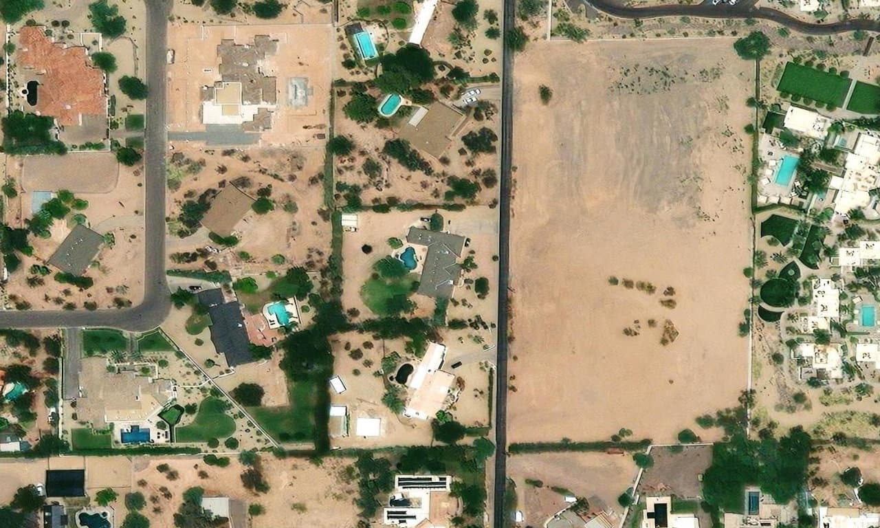 Aerial view centered on 6044 N QUAIL RUN RD PARADISE VALLEY, AZ 85253