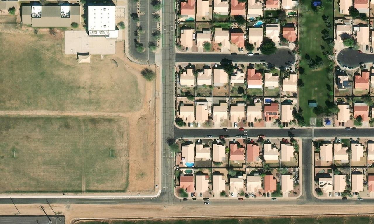 Aerial view centered on 11630 W HUBBELL ST AVONDALE, AZ 85392
