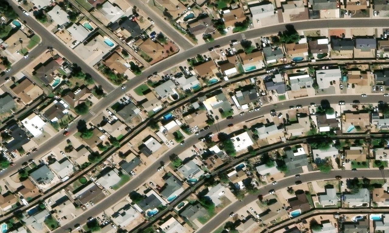 Aerial view centered on 5954 W COOLIDGE ST PHOENIX, AZ 85033