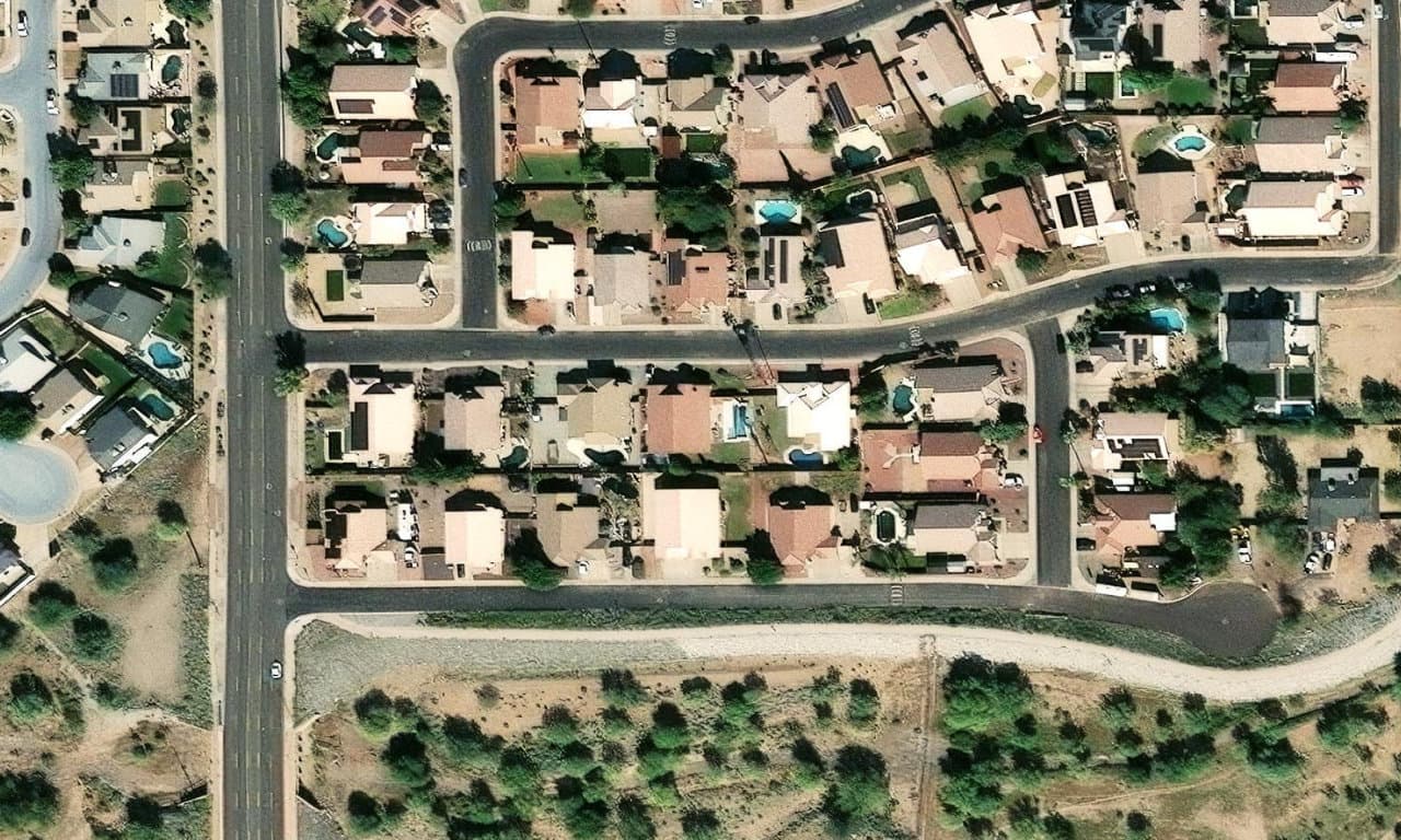 Aerial view centered on 4213 W MARCO POLO RD GLENDALE, AZ 85308
