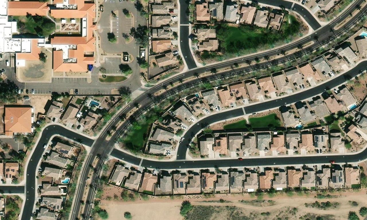 Aerial view centered on 13092 N 91ST LN PEORIA, AZ 85381