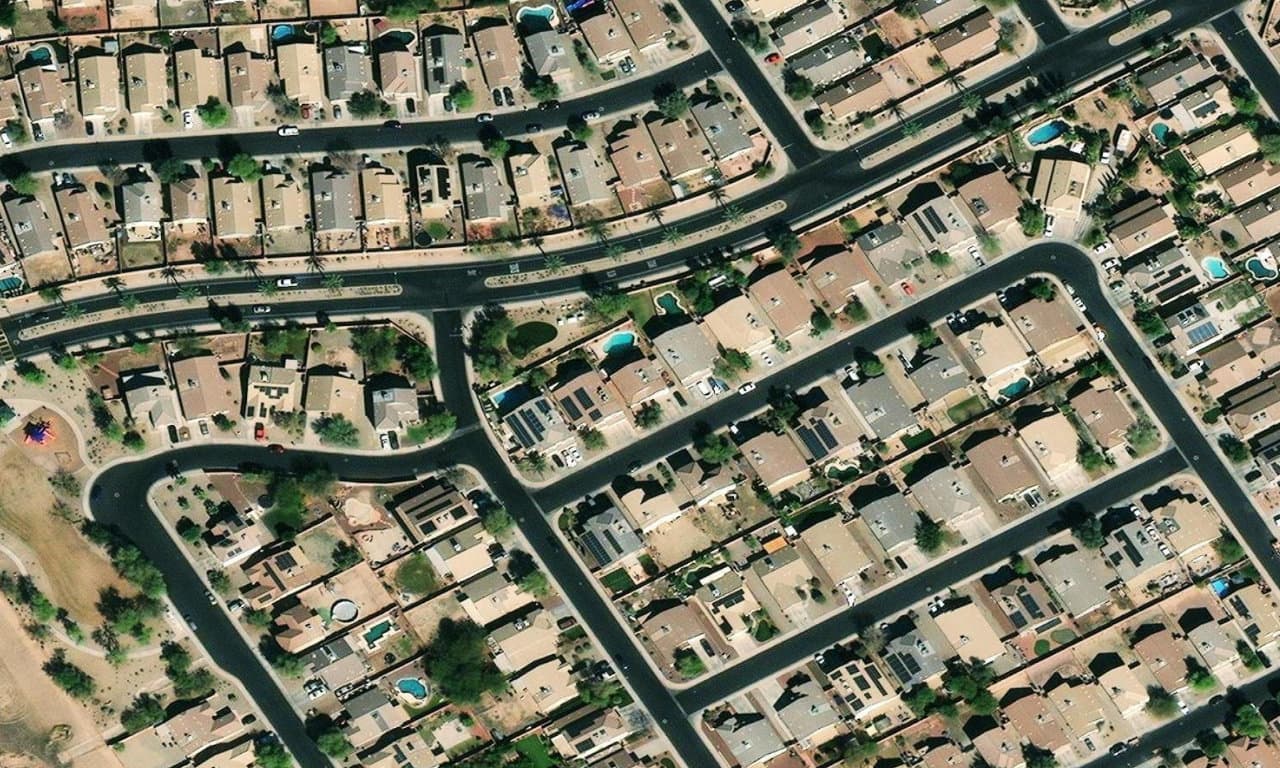 Aerial view centered on 12530 W HEARN RD EL MIRAGE, AZ 85335