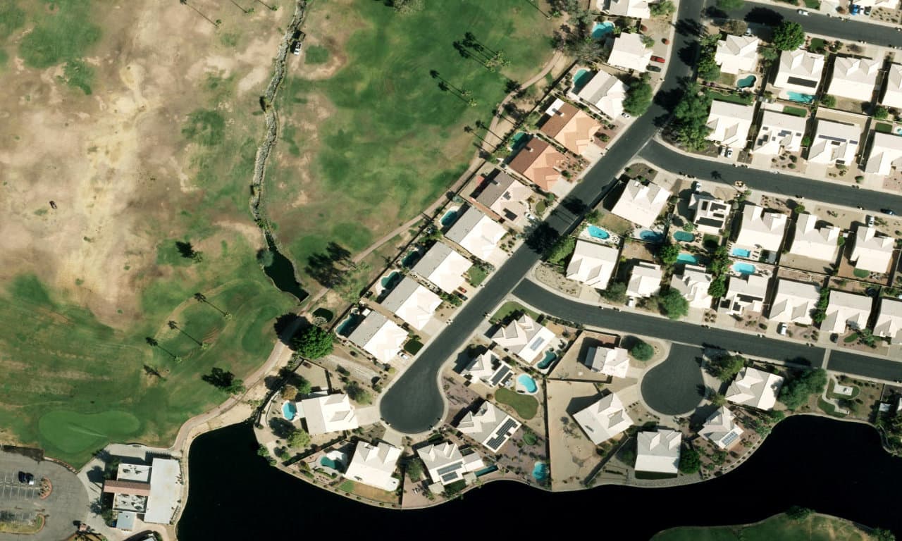 Aerial view centered on 21096 N 64TH AVE GLENDALE, AZ 85308