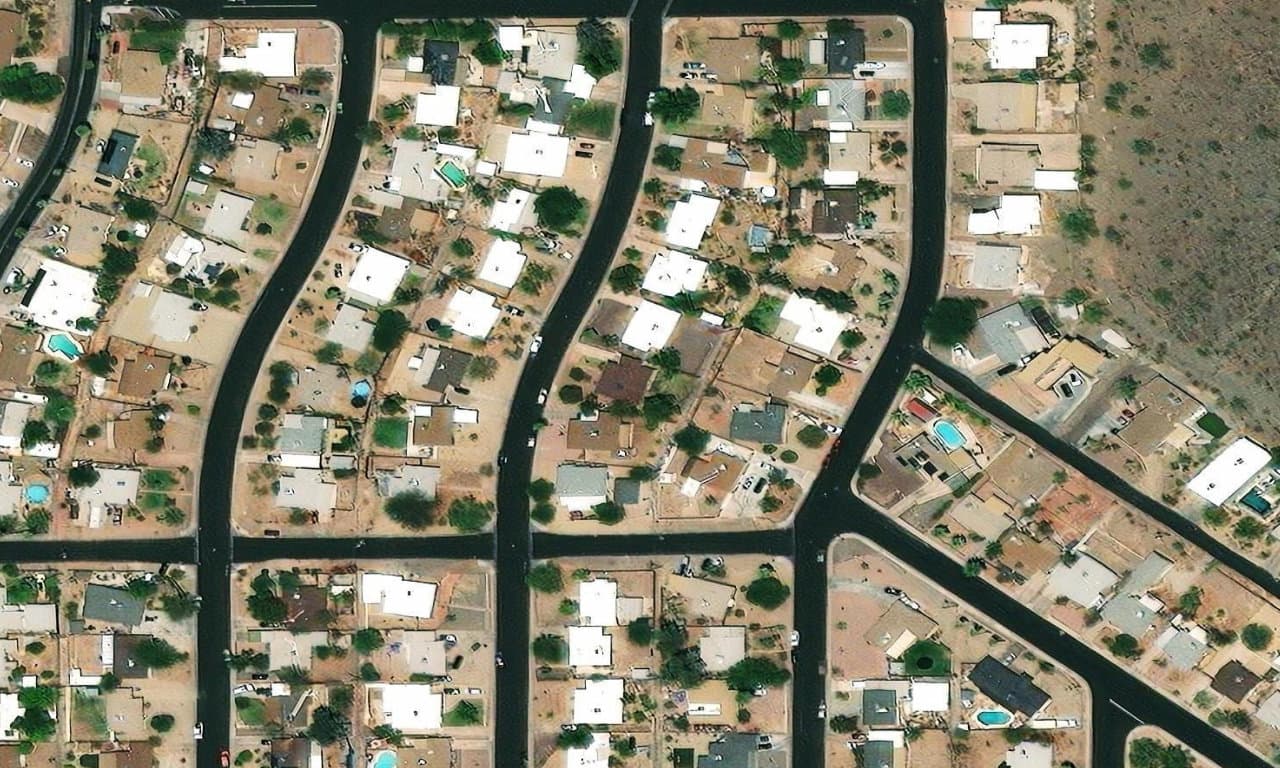 Aerial view centered on 9611 N 4TH AVE PHOENIX, AZ 85021