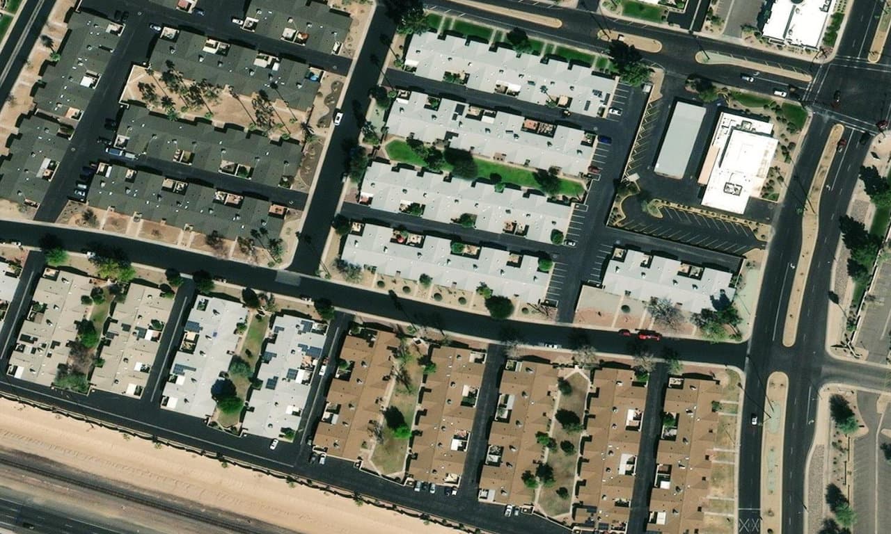 Aerial view centered on 10746 W SANTA FE DR SUN CITY, AZ 85351
