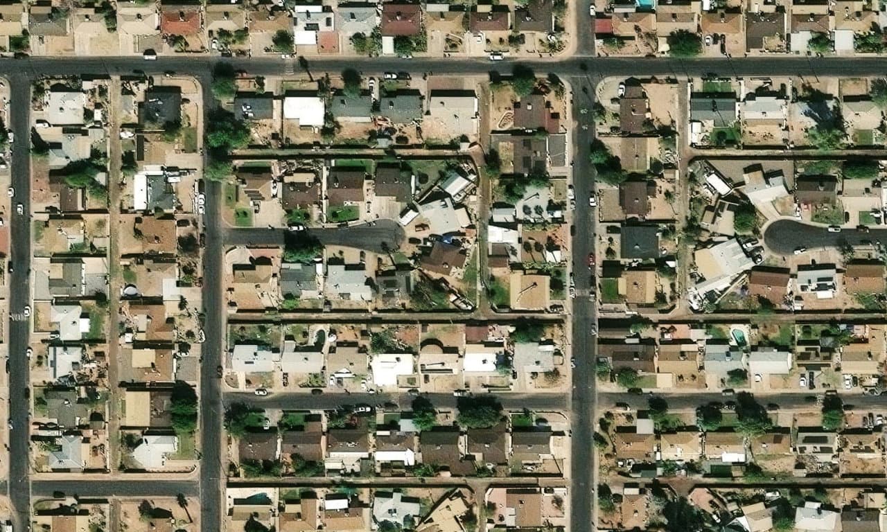 Aerial view centered on 4915 W ELM ST PHOENIX, AZ 85031