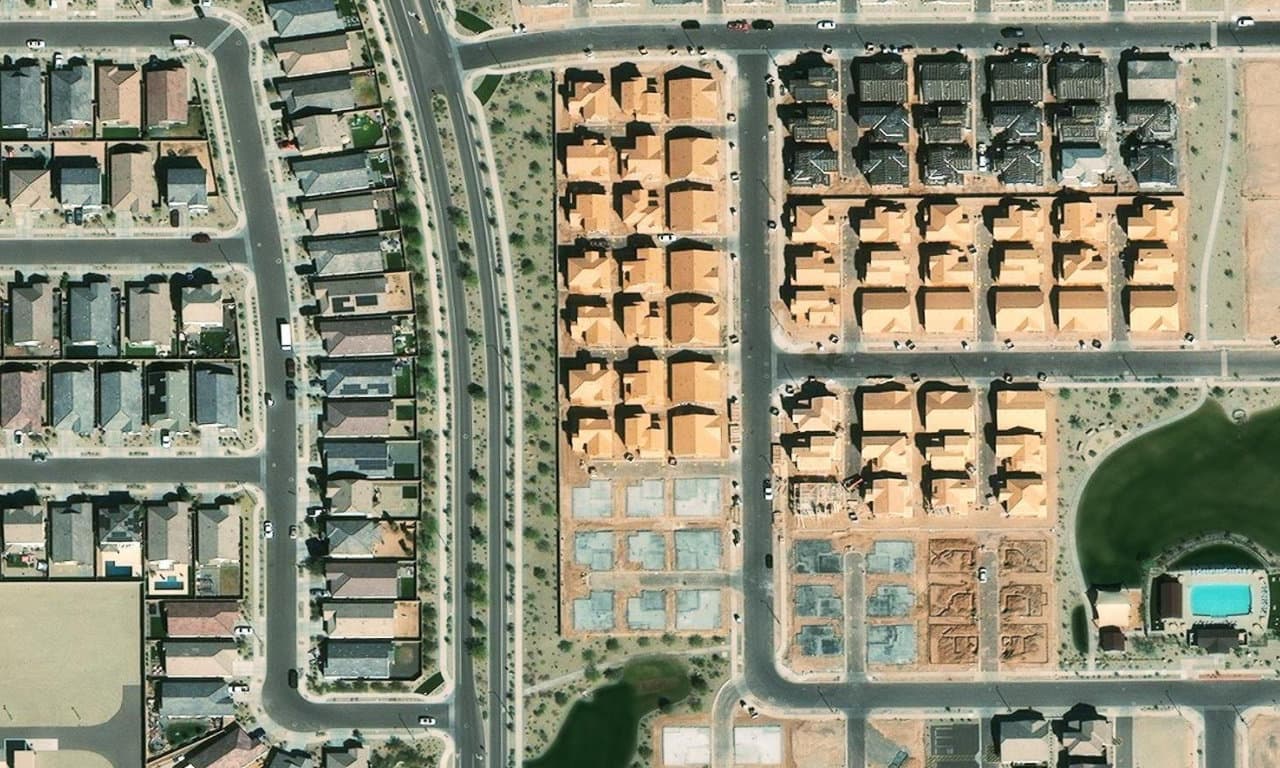 Aerial view centered on 25214 N 142ND DR SURPRISE, AZ 85387