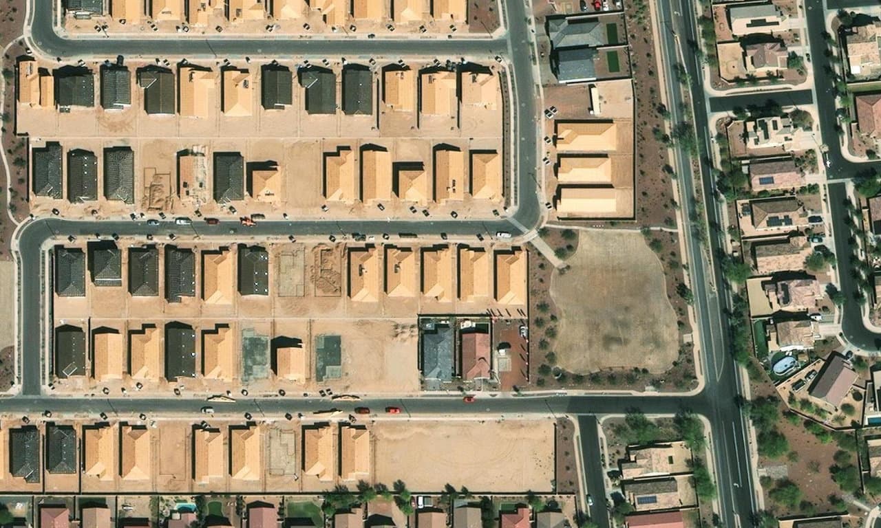 Aerial view centered on 17657 W BUCKHORN TRL SURPRISE, AZ 85387