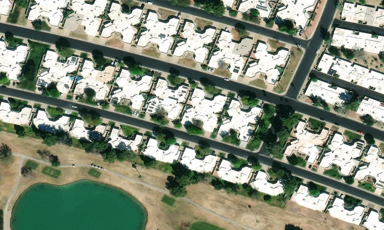 Aerial view centered on 10320 W PINEAIRE DR SUN CITY, AZ 85351
