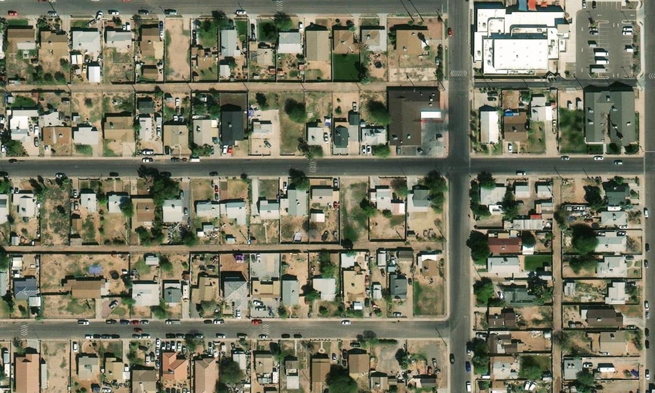 Aerial view centered on 9309 W JEFFERSON ST TOLLESON, AZ 85353
