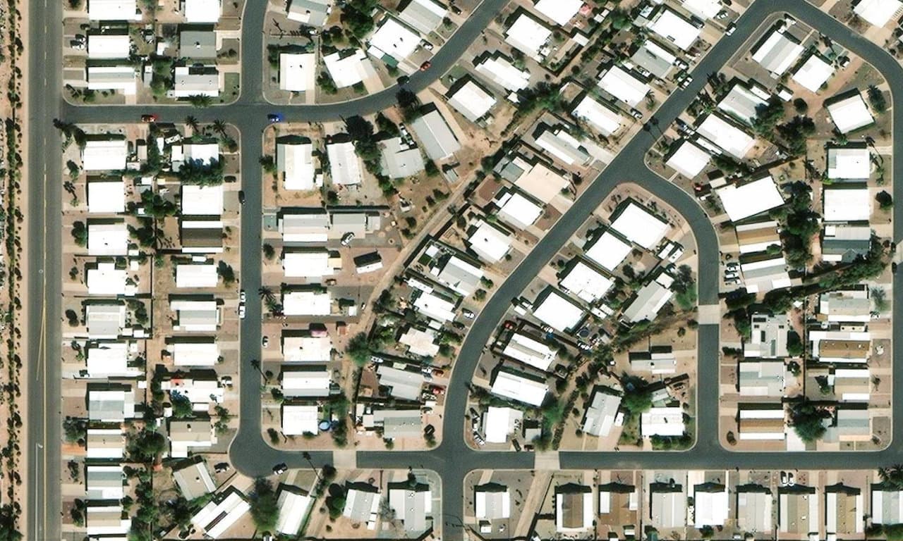 Aerial view centered on 1120 S 97TH ST MESA, AZ 85208