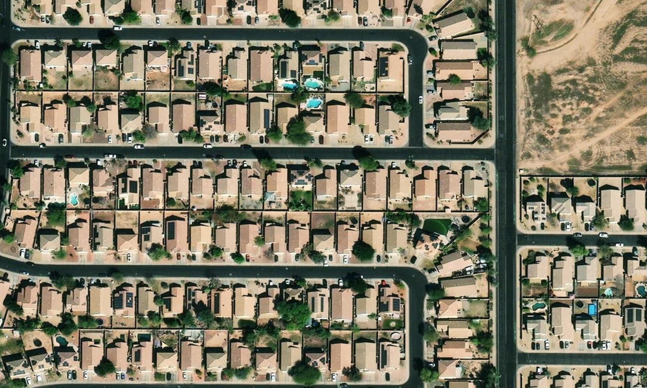 Aerial view centered on 12725 W VOLTAIRE AVE EL MIRAGE, AZ 85335