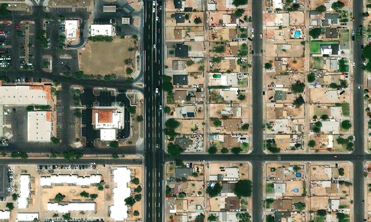 Aerial view centered on 6033 S 7TH AVE PHOENIX, AZ 85041