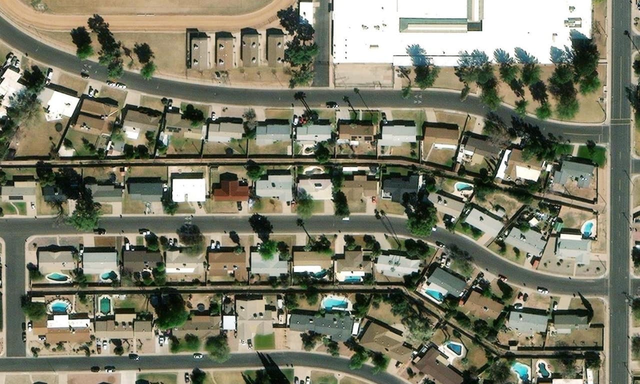 Aerial view centered on 708 E 8TH ST MESA, AZ 85203