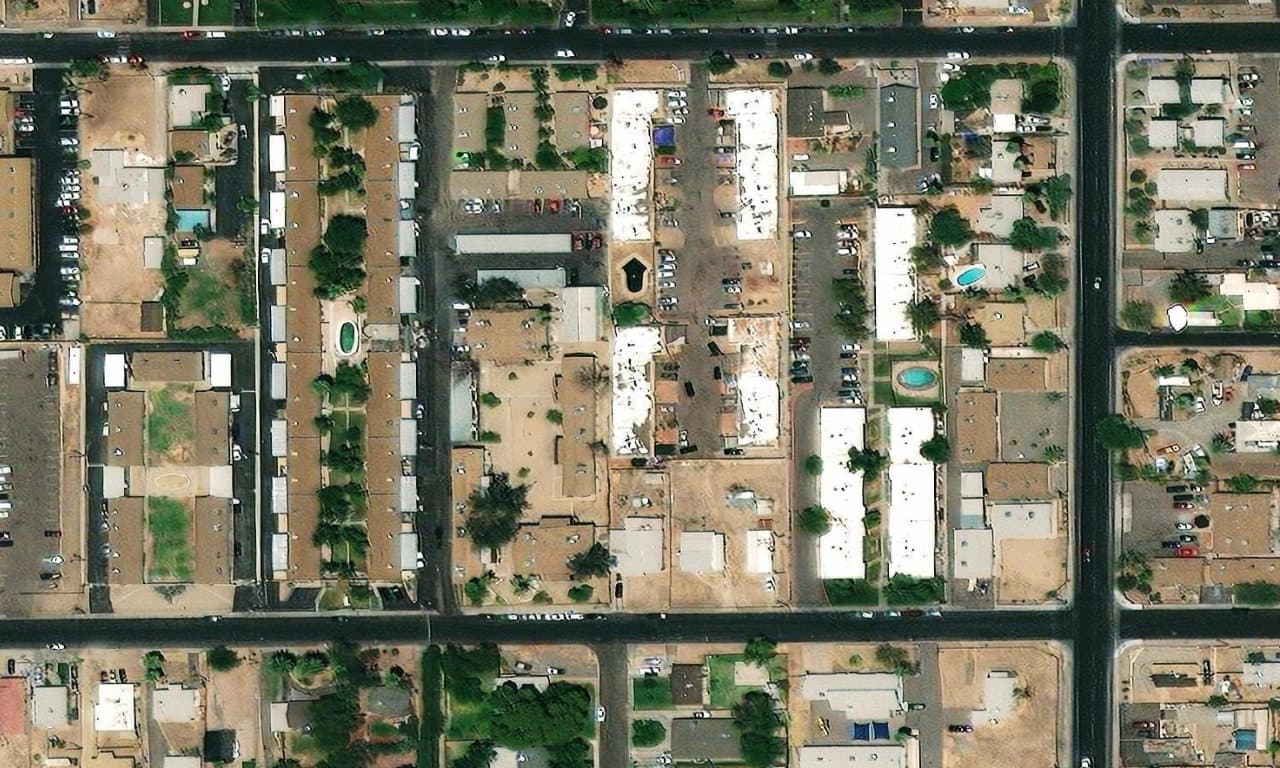 Aerial view centered on 2333 W GLENROSA AVE 110 PHOENIX, AZ 85015
