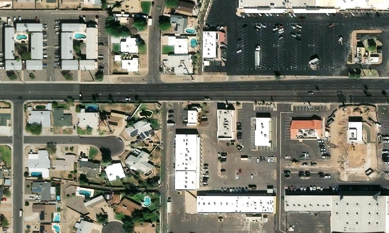 Aerial view centered on 3597 W NORTHERN AVE PHOENIX, AZ 85051