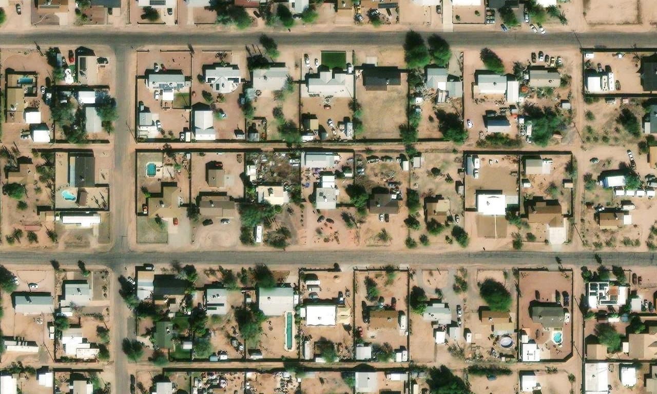 Aerial view centered on 11504 E 6TH AVE APACHE JUNCTION, AZ 85120