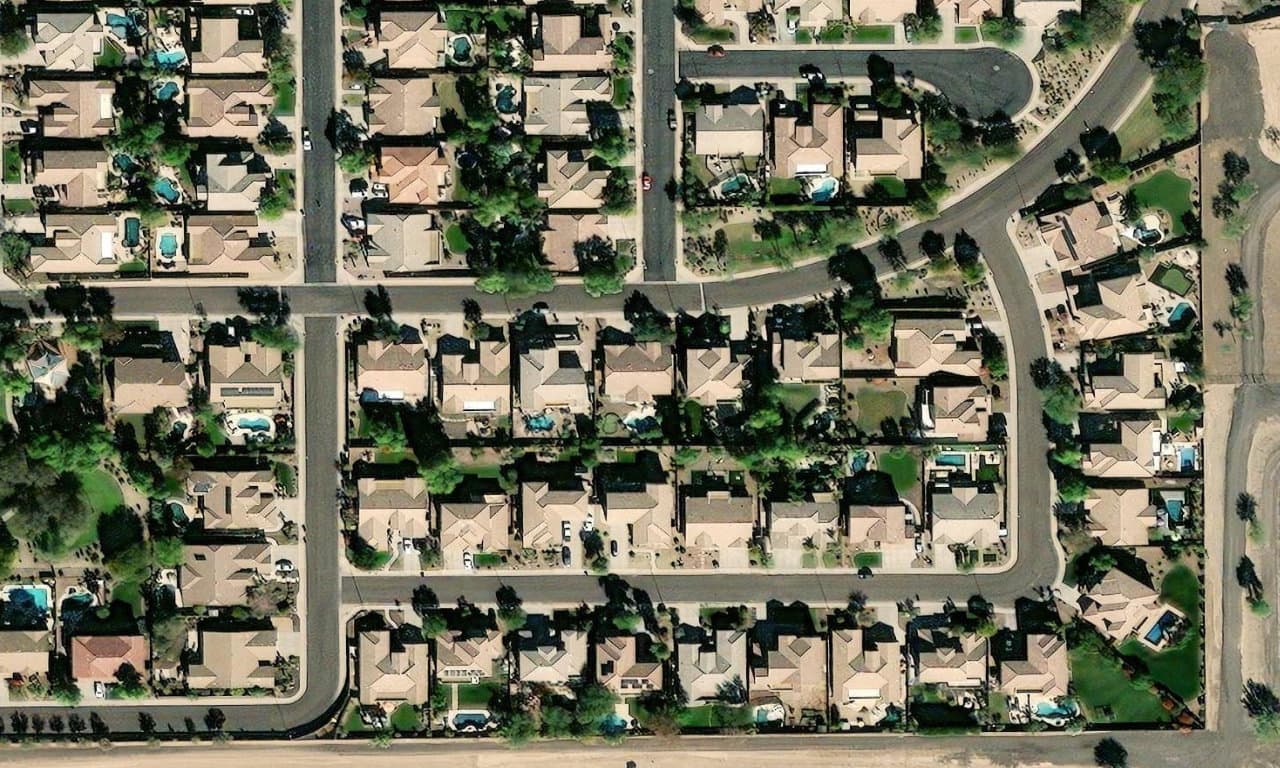 Aerial view centered on 2689 E KAIBAB PL CHANDLER, AZ 85249
