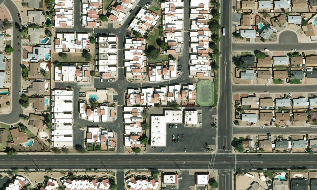 Aerial view centered on 4725 W EVA ST GLENDALE, AZ 85302