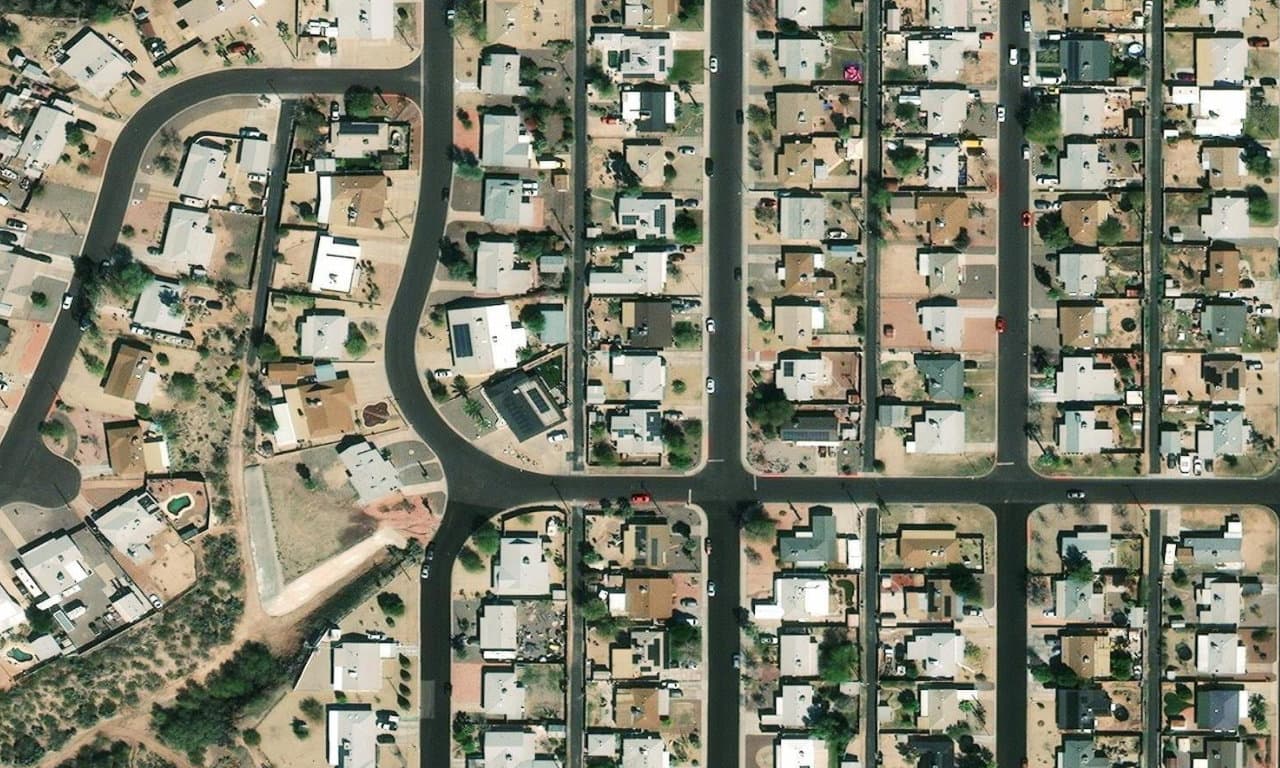 Aerial view centered on 11380 N 114TH AVE YOUNGTOWN, AZ 85363
