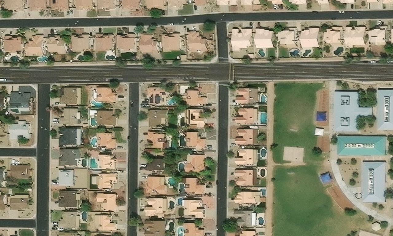 Aerial view centered on 12918 N 72ND AVE PEORIA, AZ 85381
