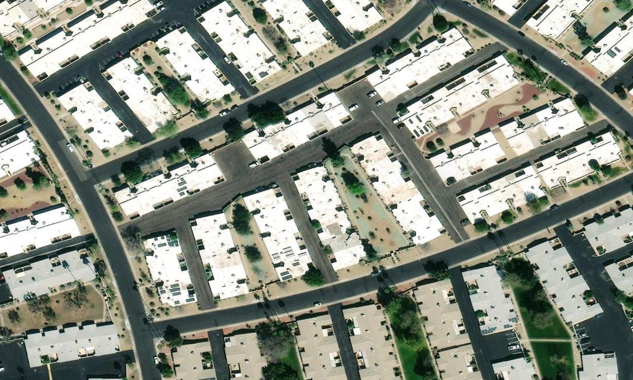 Aerial view centered on 10540 W PALMERAS DR SUN CITY, AZ 85373