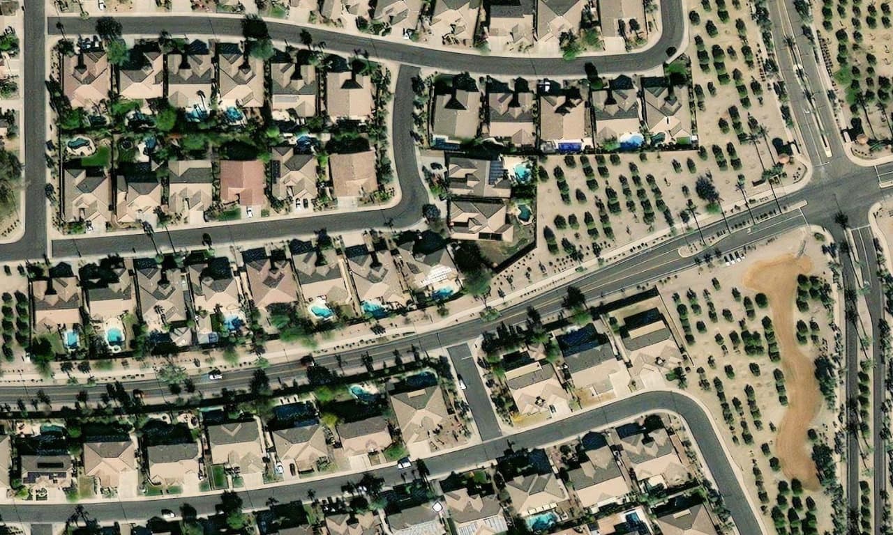 Aerial view centered on 3911 E JAGUAR AVE GILBERT, AZ 85298