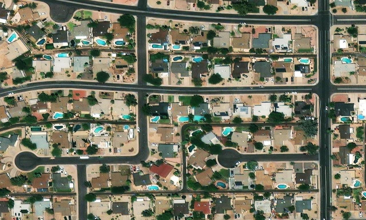 Aerial view centered on 2719 E SYLVIA ST PHOENIX, AZ 85032