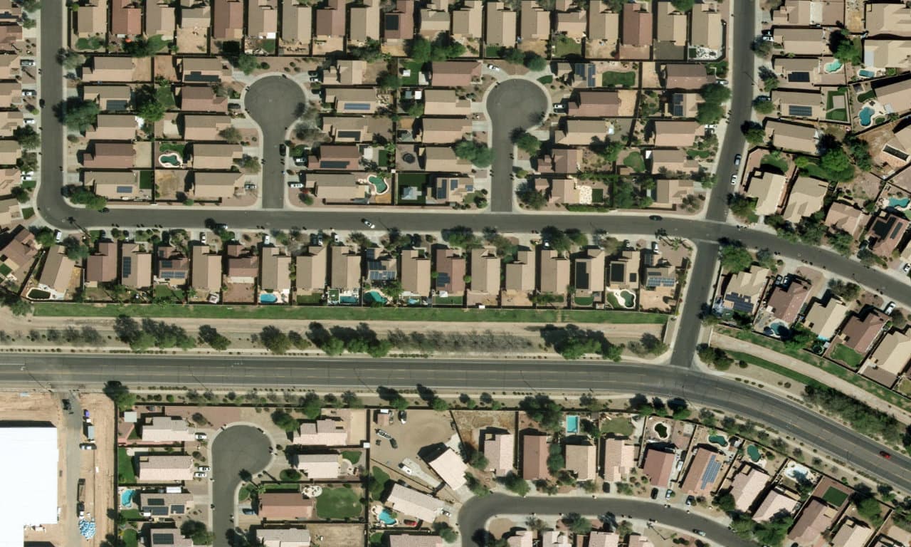 Aerial view centered on 13743 W ROVEY AVE LITCHFIELD PARK, AZ 85340