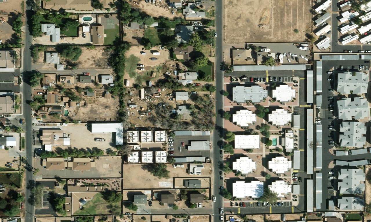 Aerial view centered on 6312 N 64TH DR GLENDALE, AZ 85301