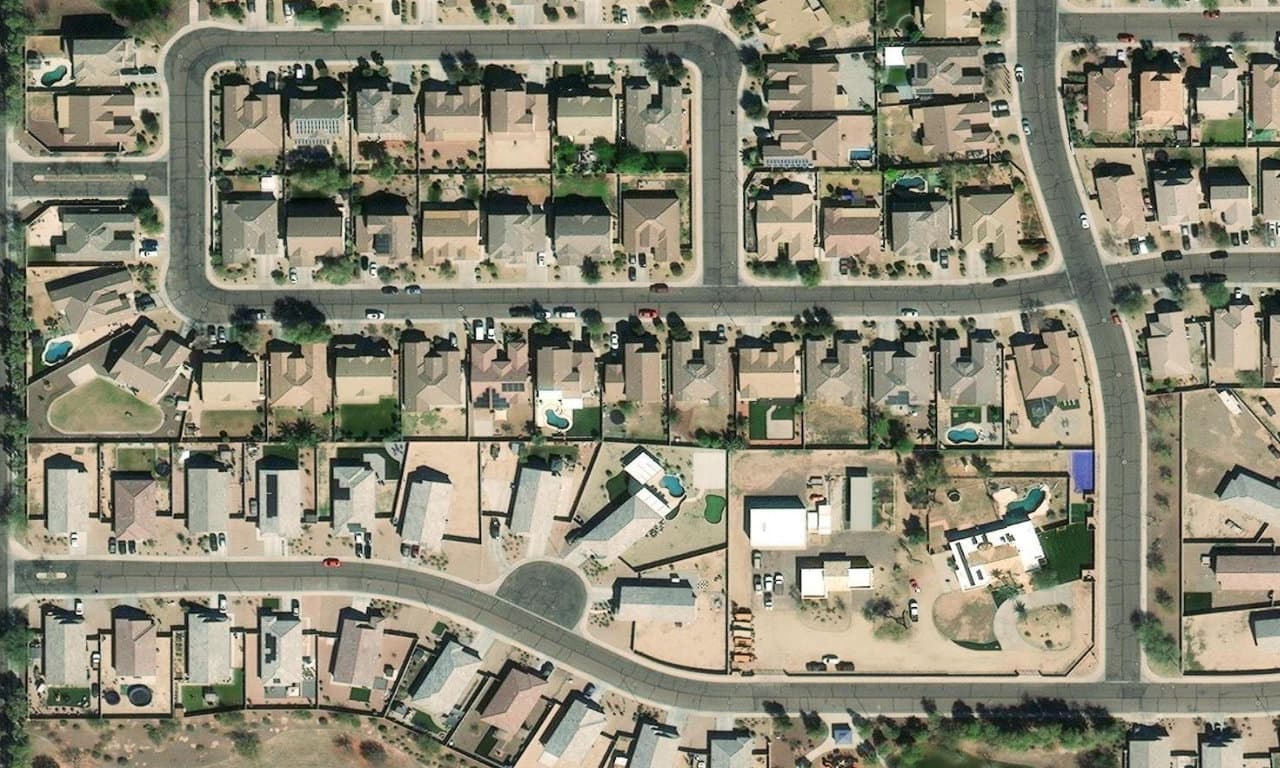 Aerial view centered on 11705 W RIO VISTA LN AVONDALE, AZ 85323