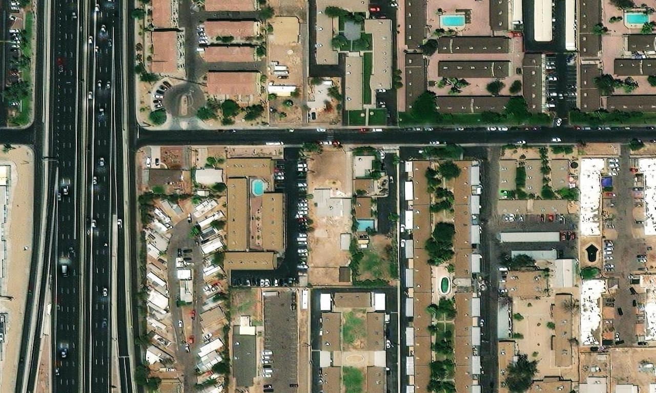 Aerial view centered on 2421 W GLENROSA AVE 1-5 PHOENIX, AZ 85015