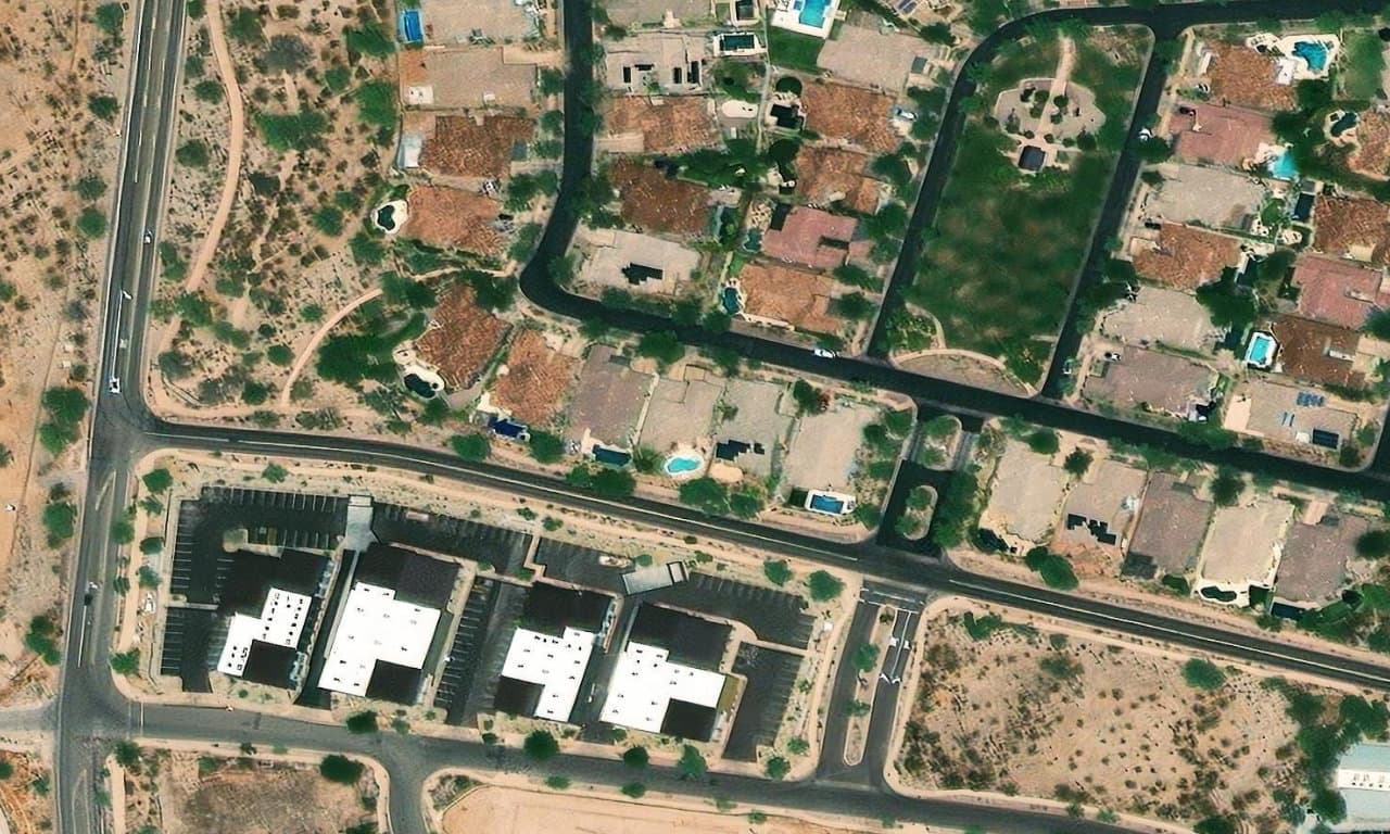 Aerial view centered on 9221 E DESERT ARROYOS SCOTTSDALE, AZ 85255