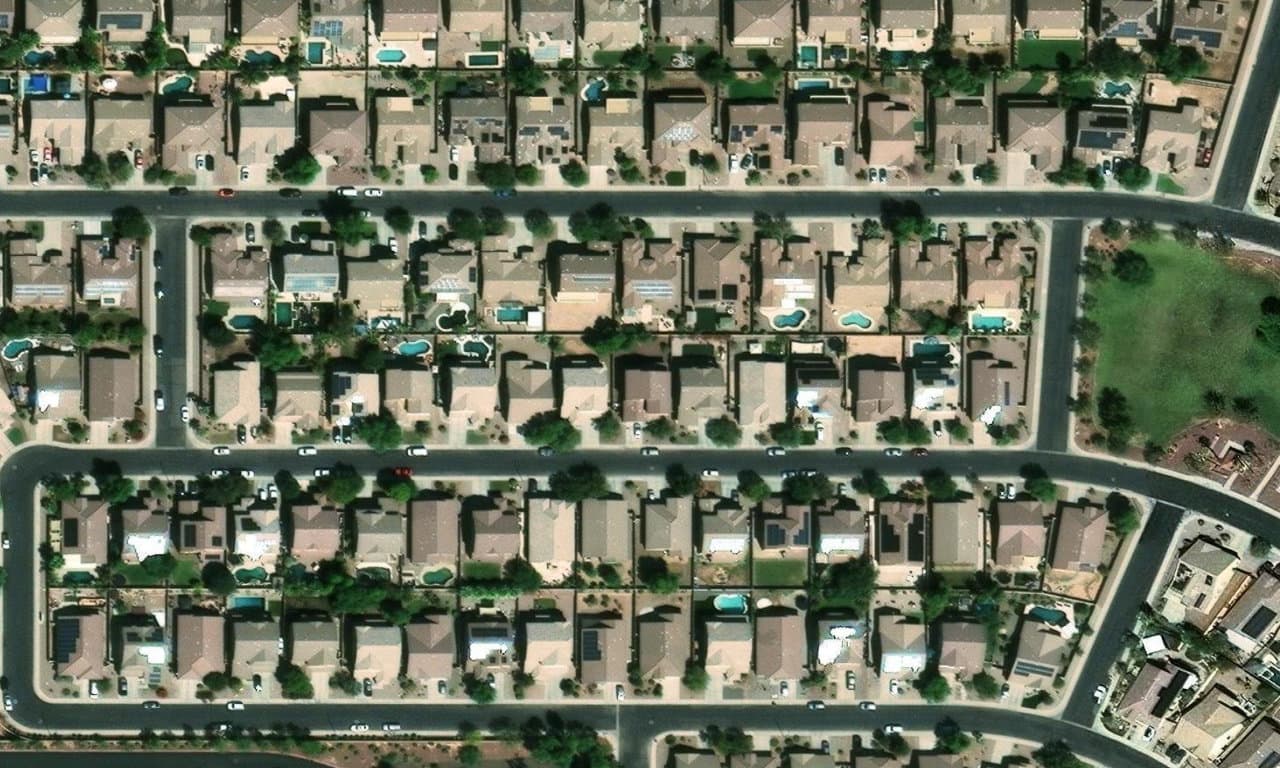 Aerial view centered on 186 W TAHITI DR CASA GRANDE, AZ 85122